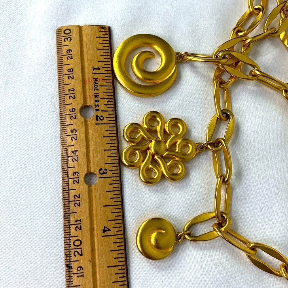Givenchy Gold With Charms Multi Strands Statement Necklace. - Picture 9 of 11